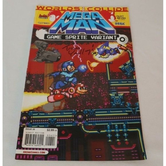 Mega Man #26 Worlds Collide 7 of 12 August 2013 Game Sprite Variant Signed Issue - Picture 2 of 9